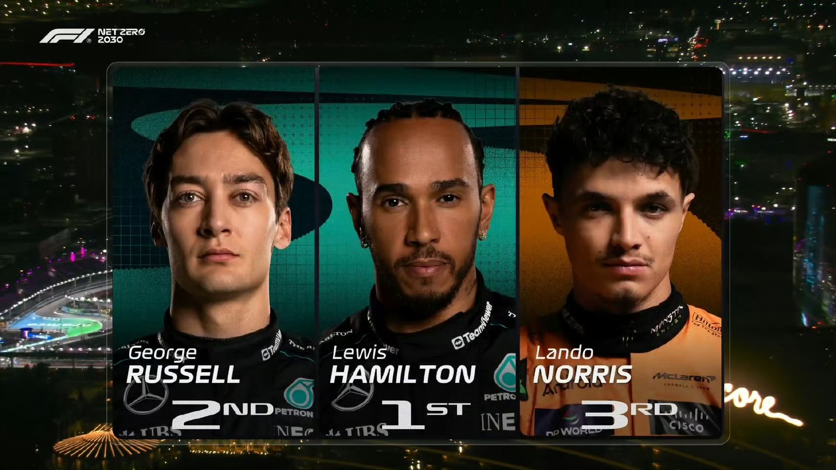 梅赛德斯鏖战红牛车队，汉密尔顿关键制胜