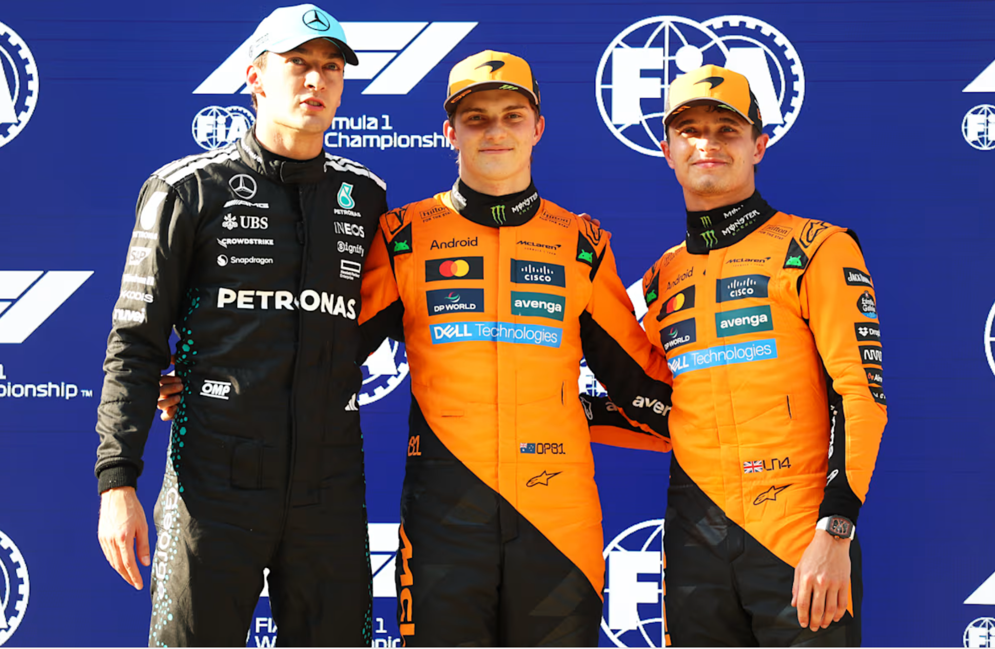 梅赛德斯险胜迈凯伦，诺里斯统治全场